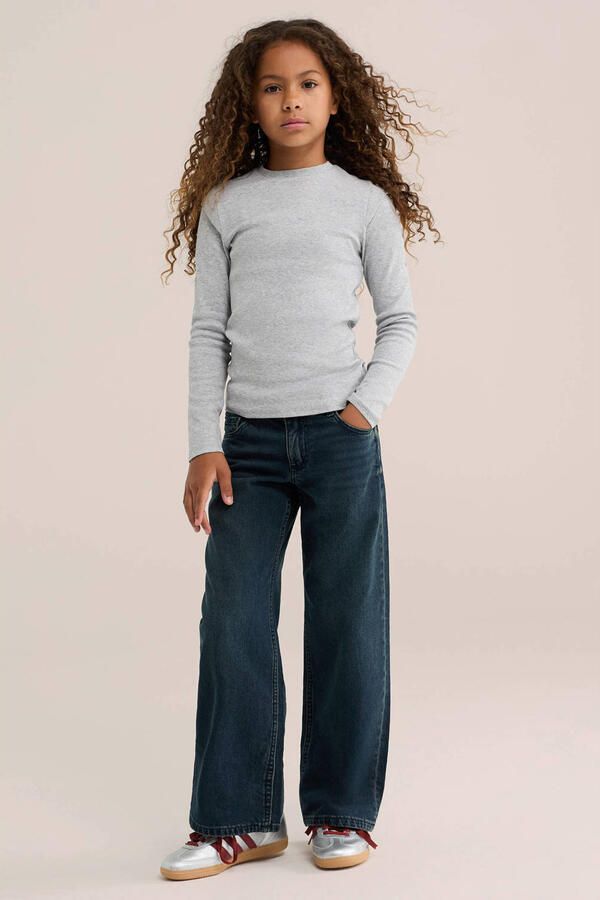 WE Fashion wide leg jeans donkerblauw - Foto 2