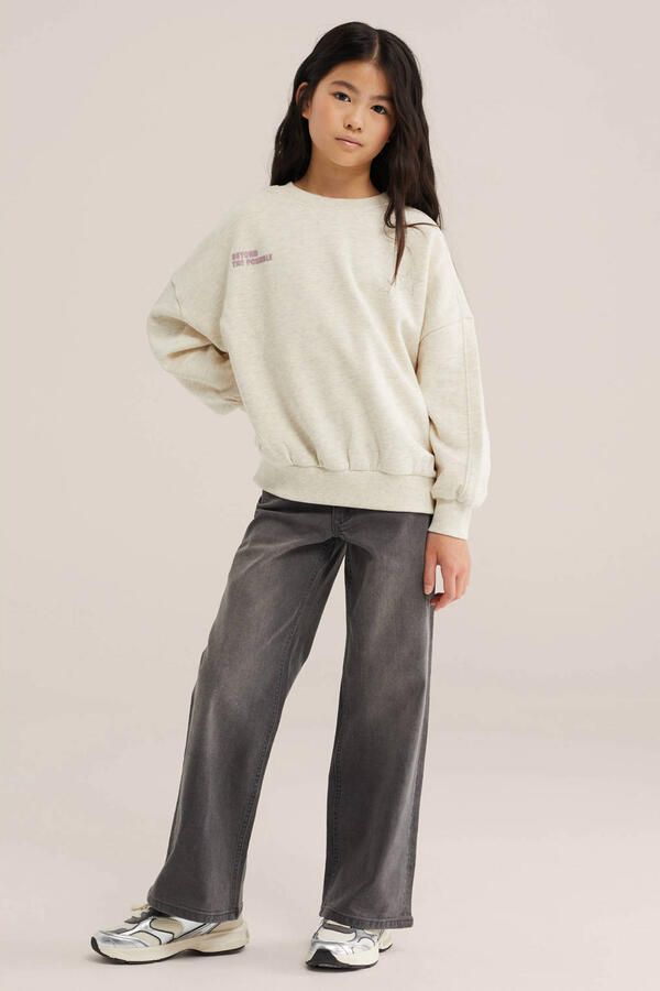 WE Fashion wide leg jeans grijs