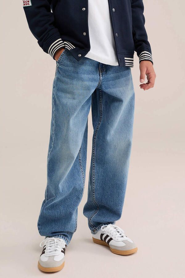 WE Fashion wide leg jeans mediumblauw