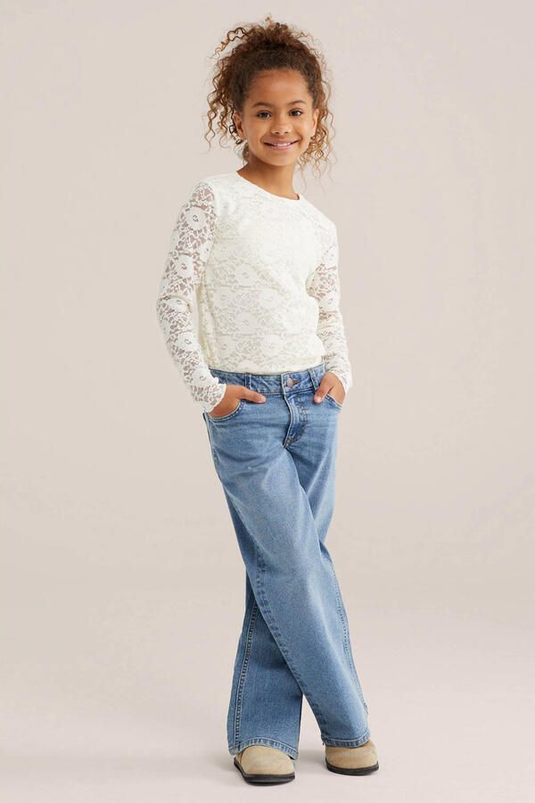 WE Fashion wide leg jeans middelblauw - Foto 3