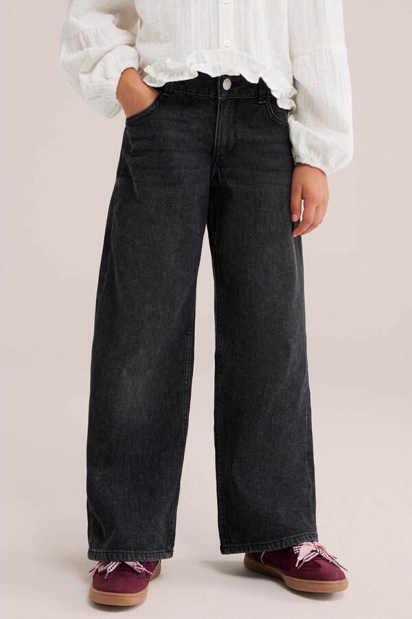 WE Fashion wide leg jeans zwart