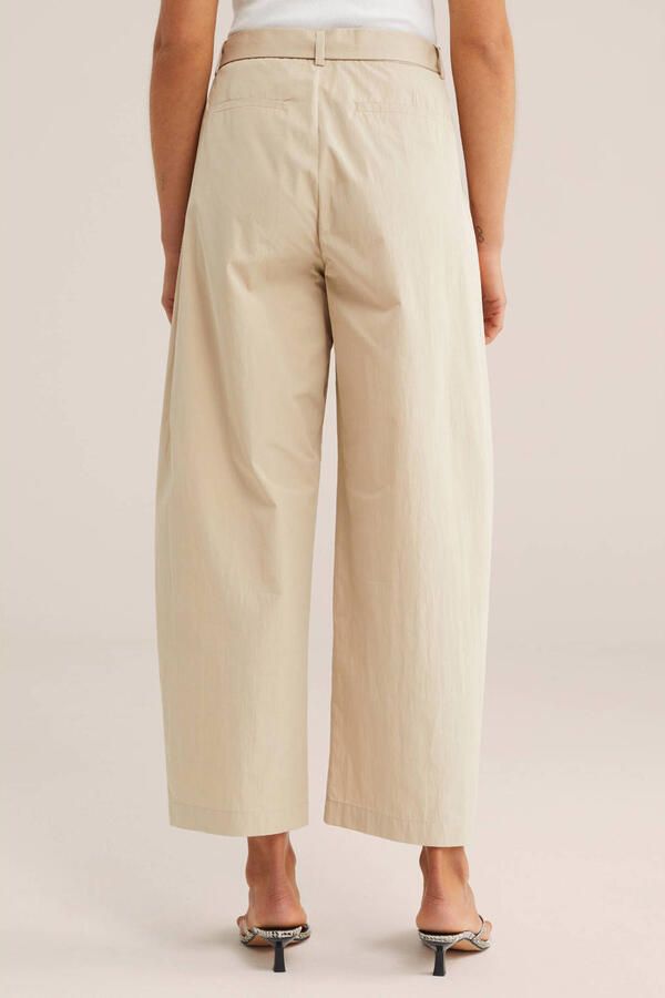 WE Fashion wide leg regular waist broek beige - Foto 2