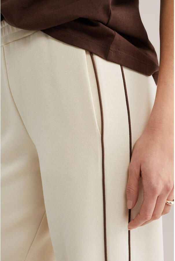 WE Fashion wide leg regular waist broek ecru - Foto 2