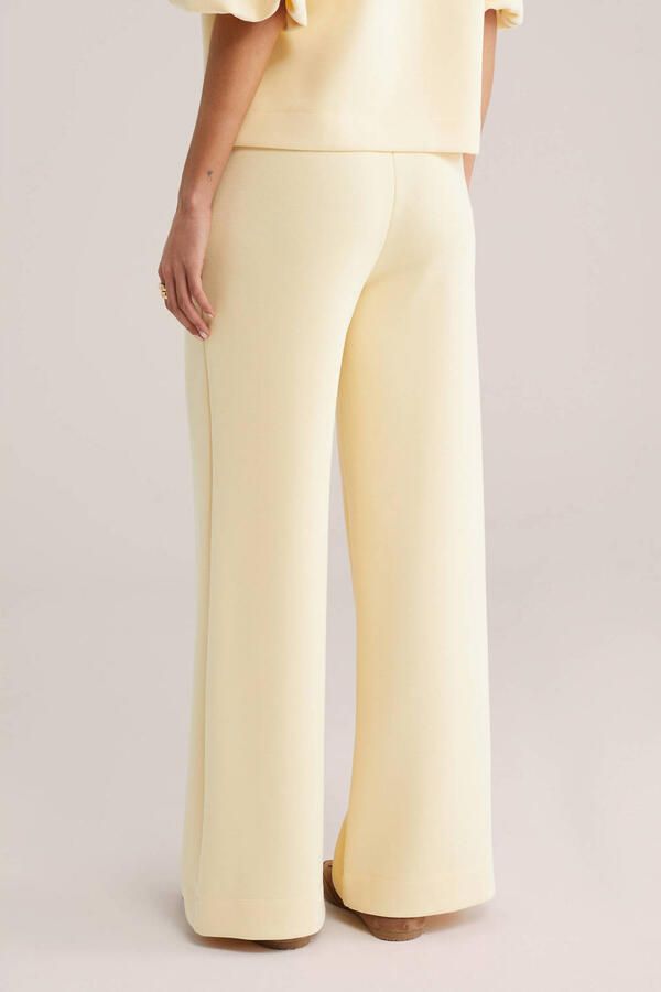 WE Fashion wide leg regular waist broek lichtgeel - Foto 2