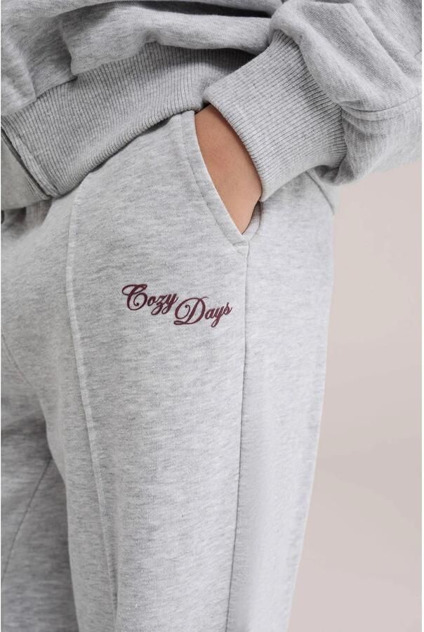 WE Fashion wide leg sweatpant grijs Broek Meisjes Katoen Effen - Foto 3