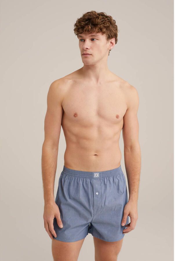 WE Fashion wijde boxershort blauw - Foto 2