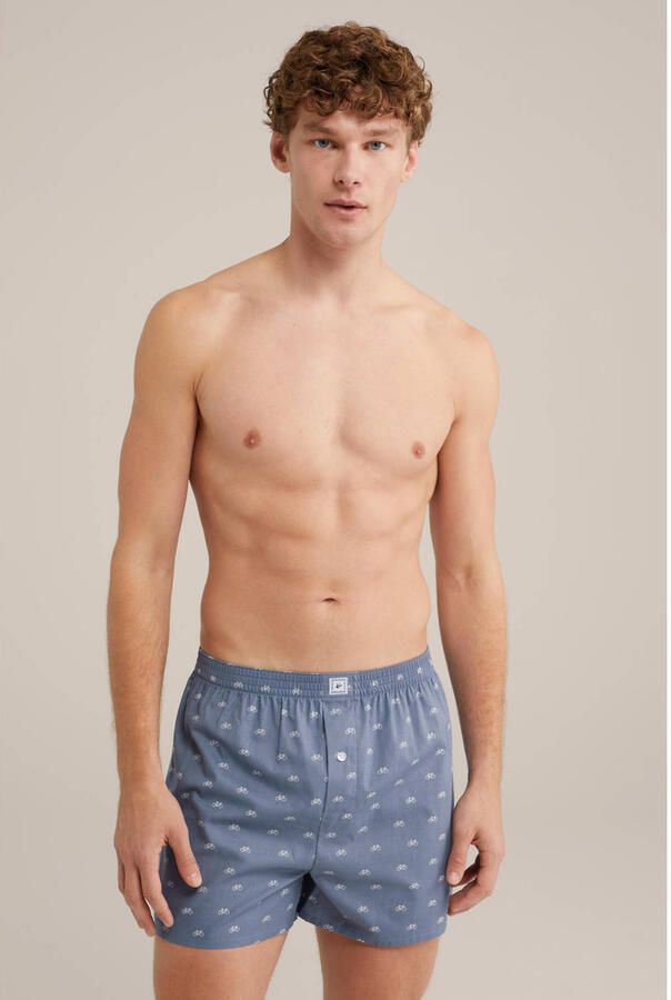 WE Fashion wijde boxershort blauw - Foto 2