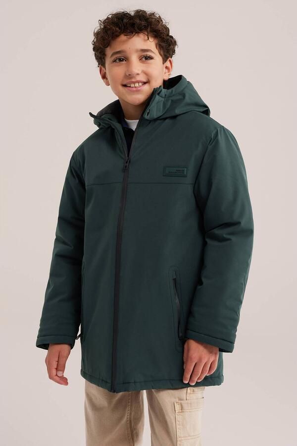 WE Fashion winterjas donkergroen