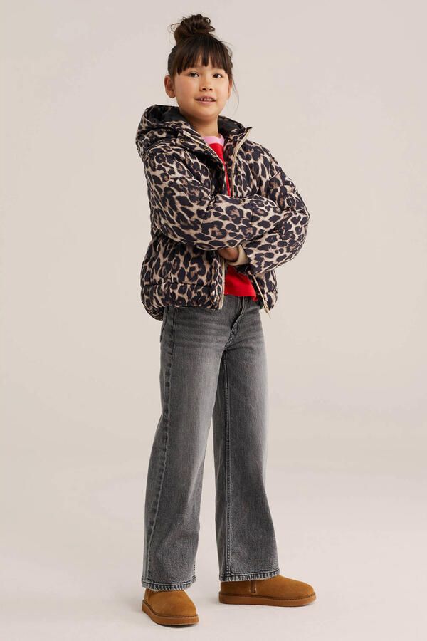 WE Fashion winterjas met panterprint bruin - Foto 3