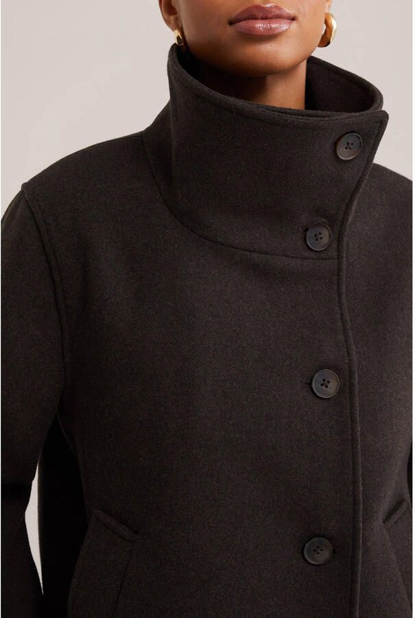 WE Fashion winterjas met wol bruin - Foto 2