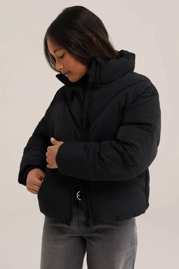WE Fashion winterjas zwart