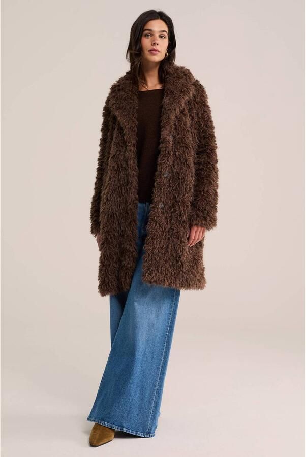 WE Fashion winterteddyjas donkerbruin - Foto 3