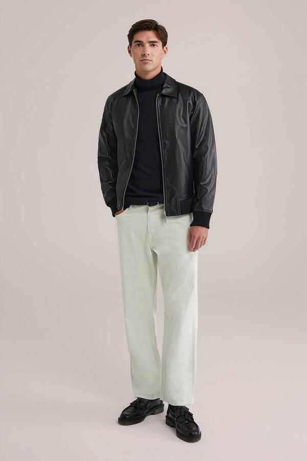 WE Fashion coltrui met wol fijn gebreid zwart - Foto 2