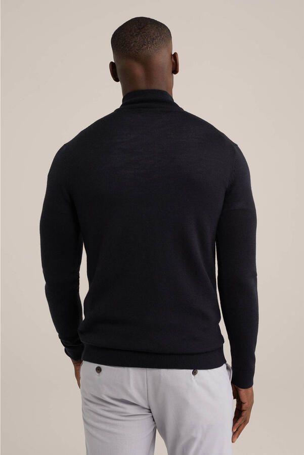WE Fashion wol gebreide trui zwart - Foto 3