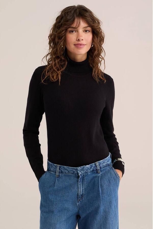 WE Fashion wollen coltrui zwart