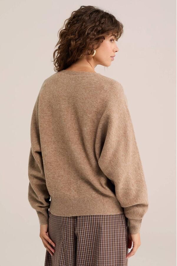 WE Fashion wollen gebreid vest lichtbruin - Foto 3