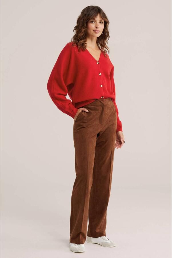 WE Fashion wollen gebreid vest rood - Foto 3