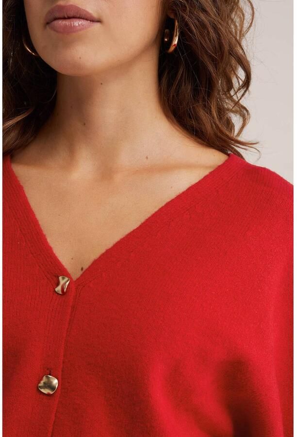 WE Fashion wollen gebreid vest rood - Foto 2