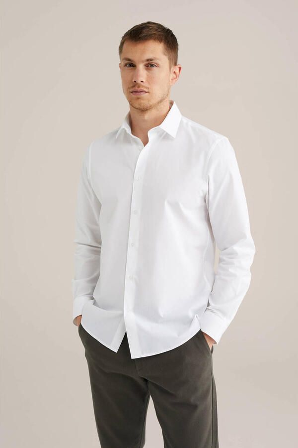 WE Fashion zakelijk overhemd wit easy iron