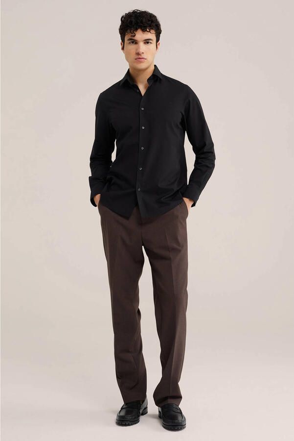 WE Fashion zakelijk overhemd zwart easy iron - Foto 3