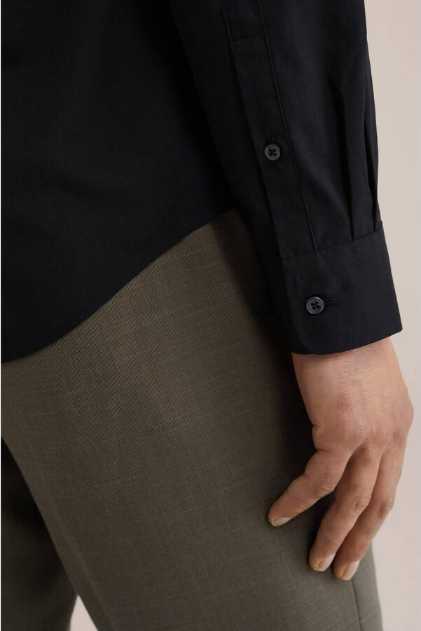 WE Fashion zakelijk overhemd zwart easy iron - Foto 4
