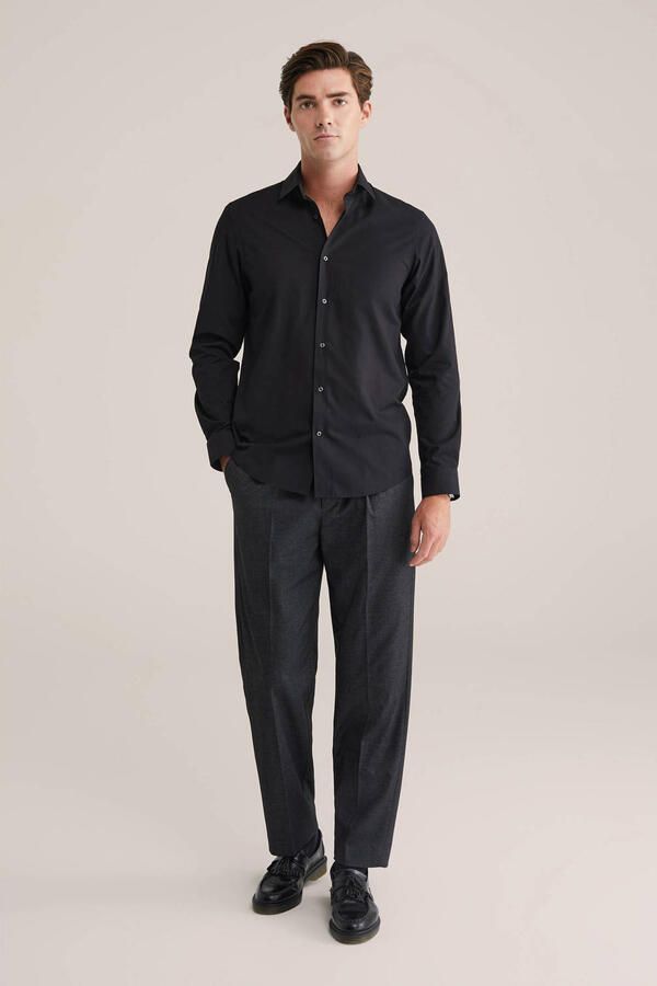 WE Fashion zakelijk overhemd zwart easy iron - Foto 5