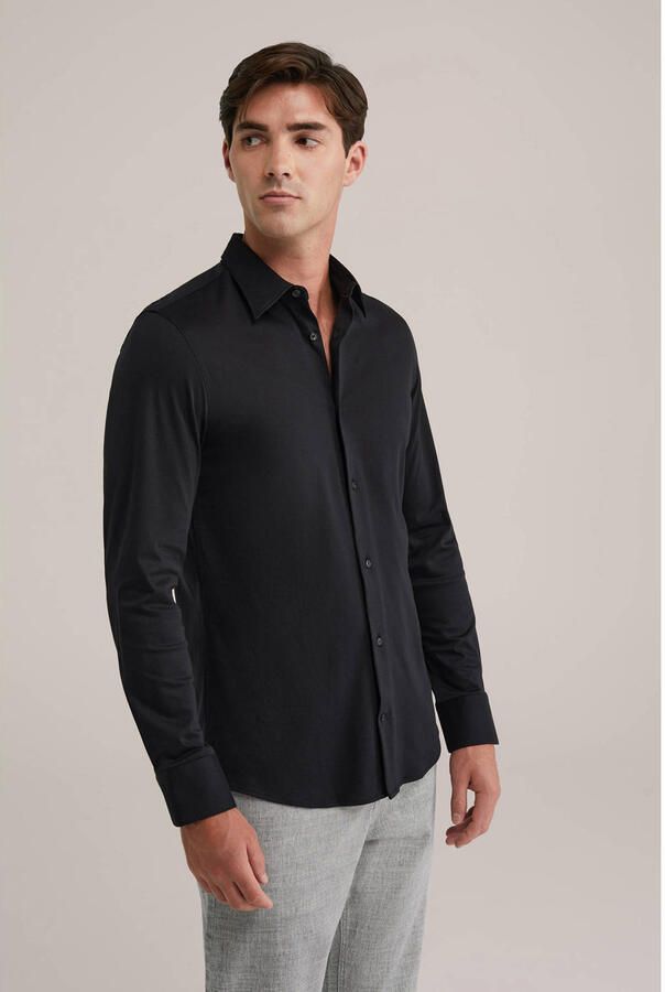 WE Fashion zakelijk overhemd zwart