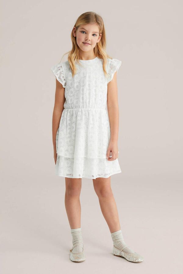 WE Fashion zomerjurk ajour wit - Foto 2