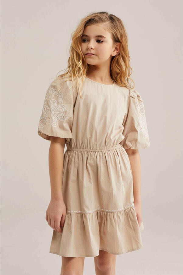 WE Fashion zomerjurk beige