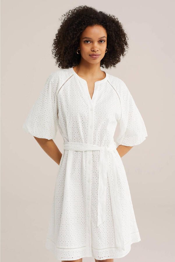 WE Fashion zomerjurk broderie wit