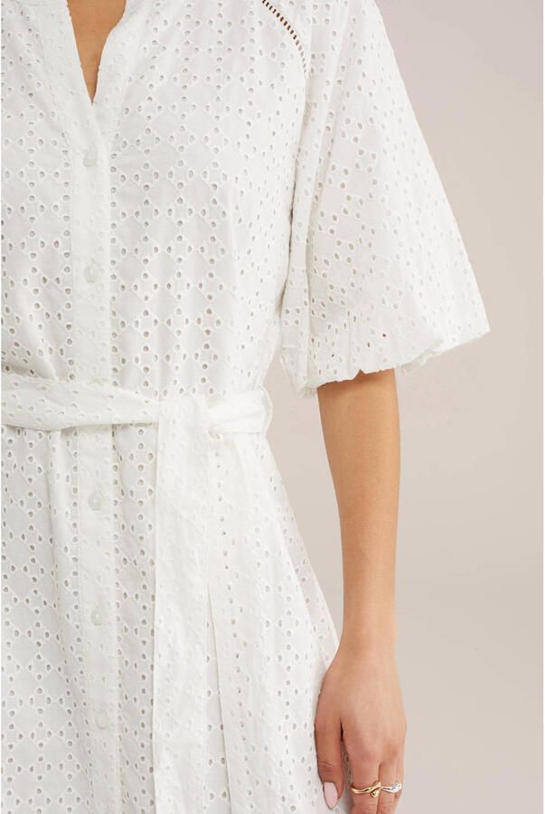 WE Fashion zomerjurk broderie wit - Foto 2