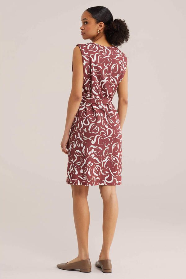 WE Fashion zomerjurk donkerrood - Foto 3