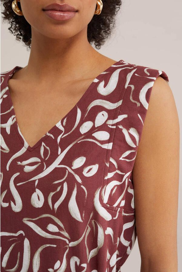 WE Fashion zomerjurk donkerrood - Foto 2