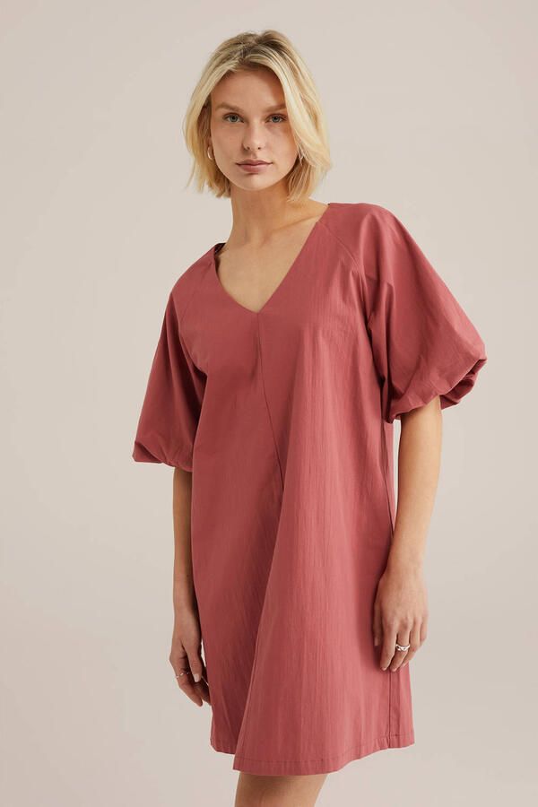 WE Fashion zomerjurk koraalrood