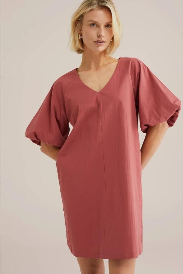 WE Fashion zomerjurk koraalrood - Foto 2