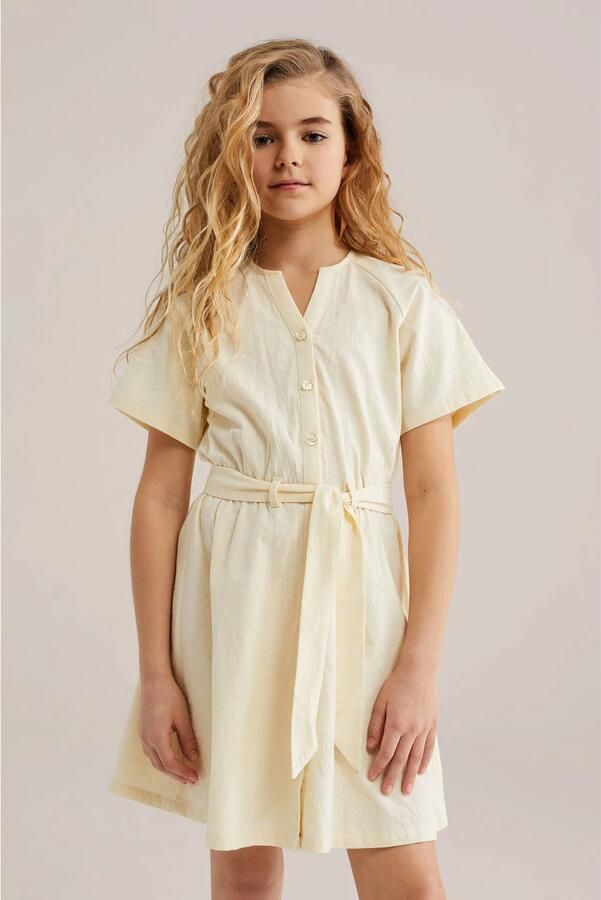 WE Fashion zomerjurk lichtgeel