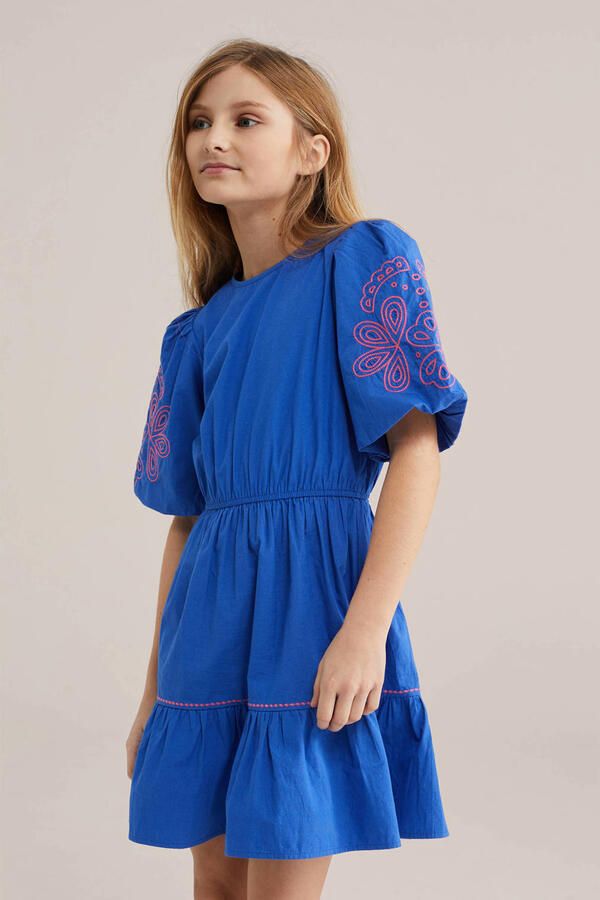 WE Fashion zomerjurk marineblauw
