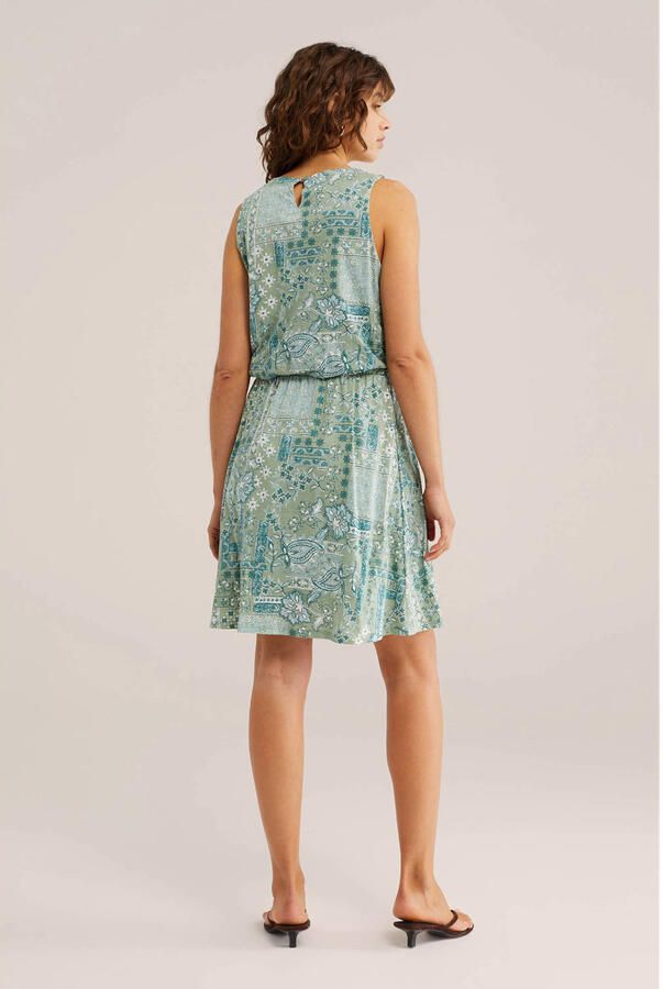 WE Fashion zomerjurk met paisley print groen - Foto 2