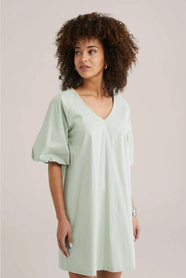 WE Fashion zomerjurk mintgroen
