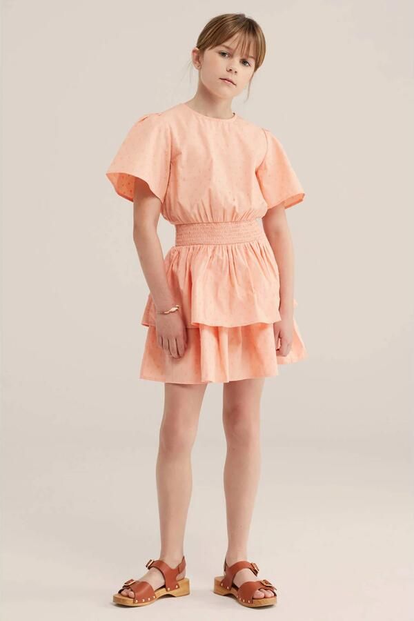 WE Fashion zomerjurk zalm