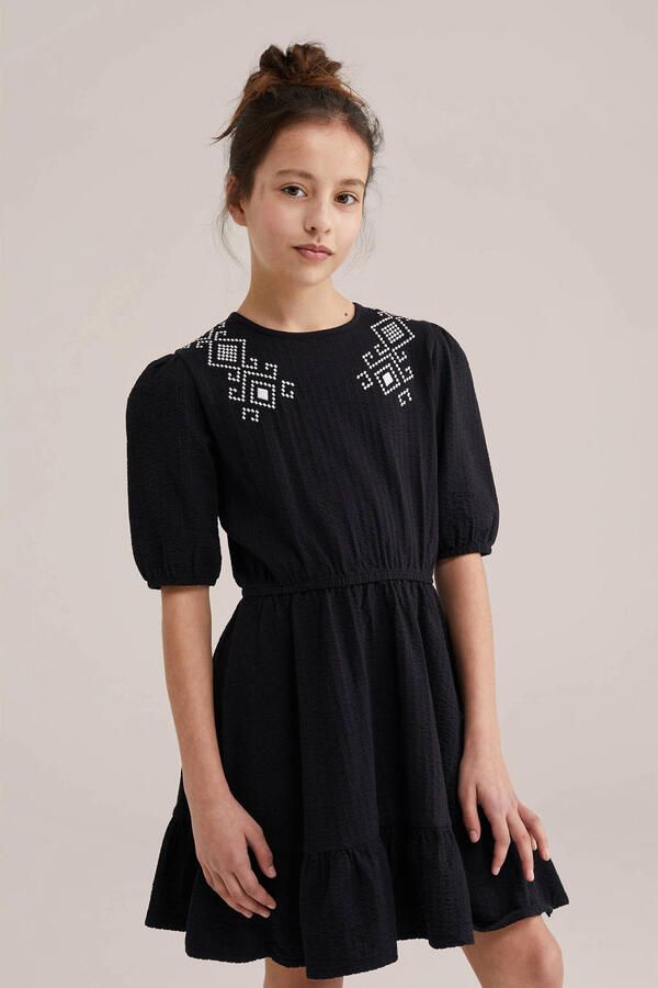 WE Fashion zomerjurk zwart