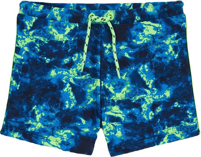 WE Fashion zwemboxer blauw neon groen