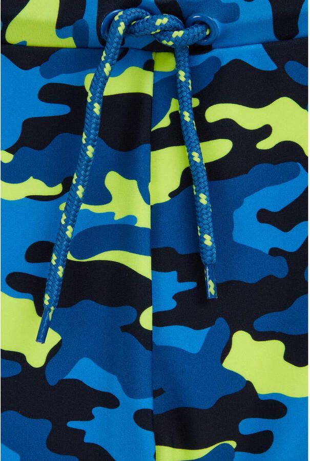 WE Fashion zwemboxer donkerblauw neon geel - Foto 3