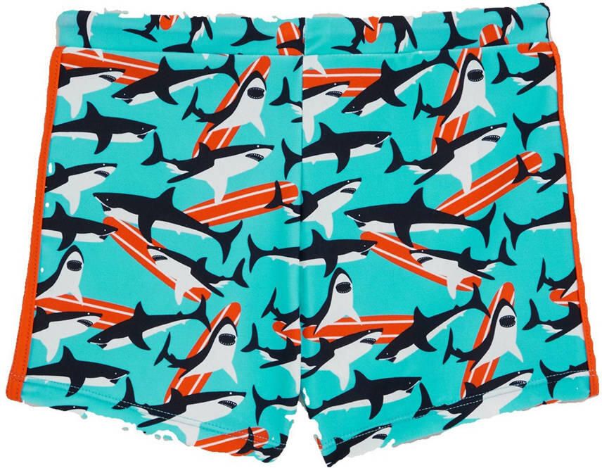 WE Fashion zwemboxer lichtblauw donkerblauw - Foto 2