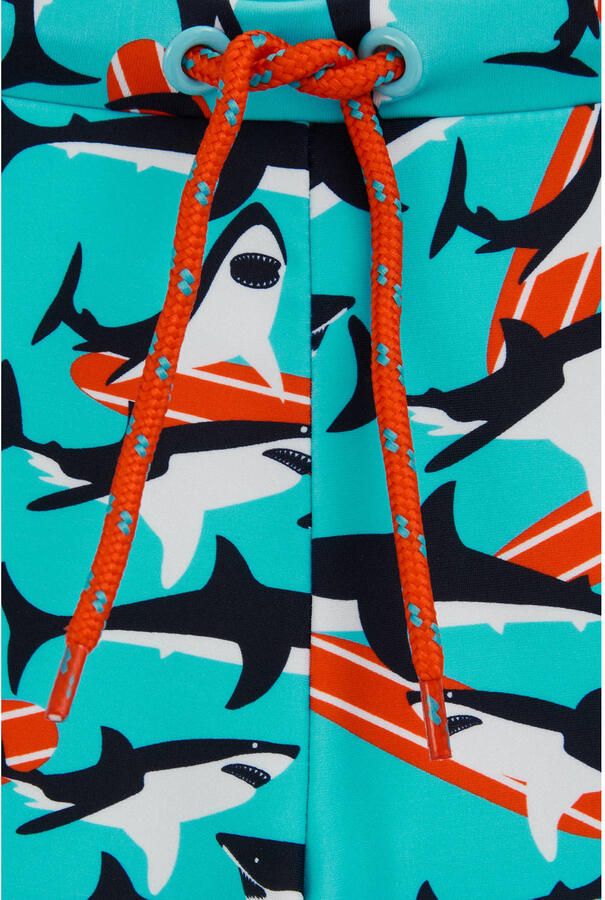 WE Fashion zwemboxer lichtblauw donkerblauw - Foto 3