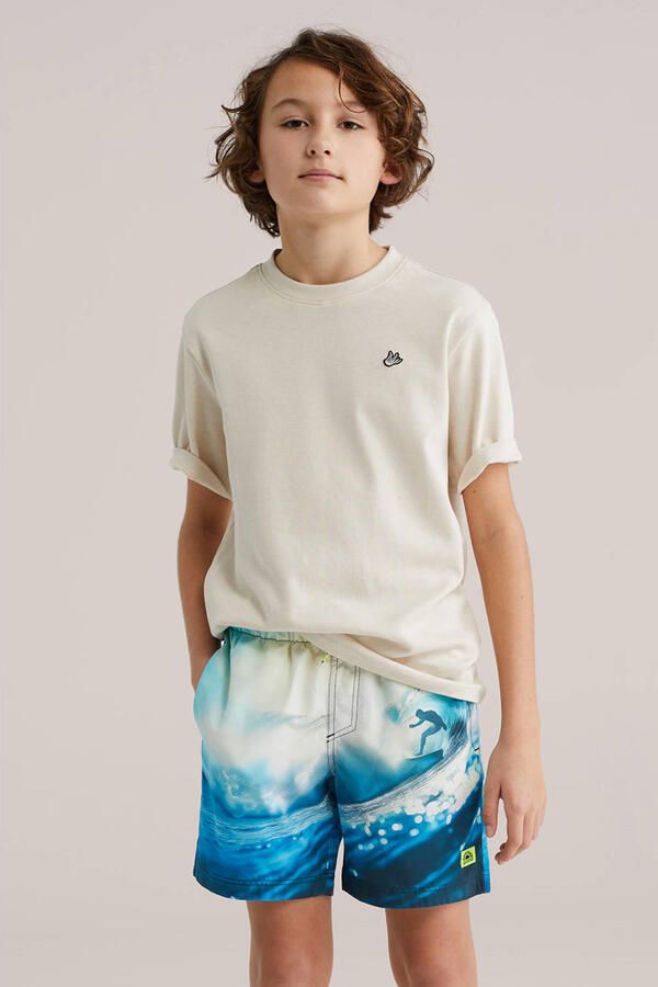 WE Fashion zwemshort blauw wit