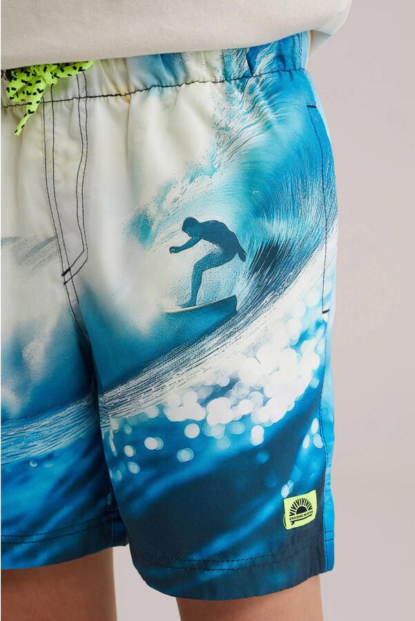WE Fashion zwemshort blauw wit - Foto 2