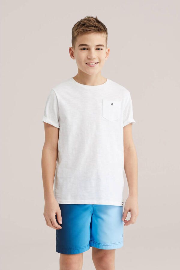 WE Fashion zwemshort donkerblauw lichtblauw