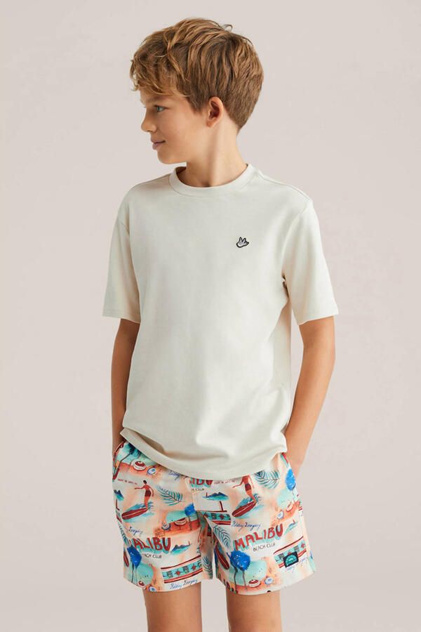 WE Fashion zwemshort ecru multi