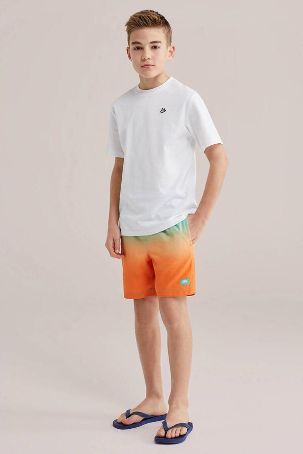 WE Fashion zwemshort groen oranje - Foto 2